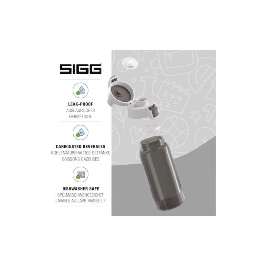 Sigg Viva One Πλαστικό Παγούρι 500ml Γκρι