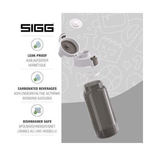 Sigg Viva One Πλαστικό Παγούρι 500ml Γκρι