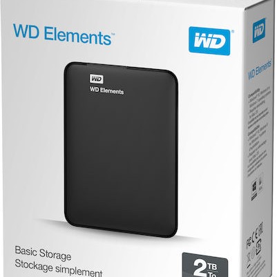 Western Digital Elements Portable USB 3.0 Εξωτερικός HDD 2TB 2.5