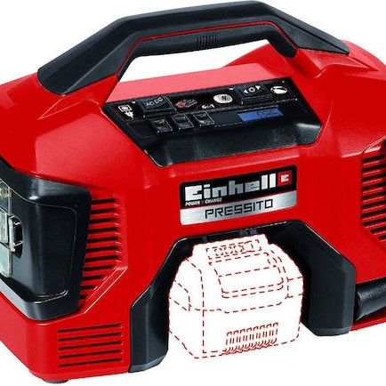 Einhell Τρόμπα Αυτοκινήτου Pressito 160PSI Επαναφορτιζόμενη 220V (Χωρίς Μπαταρία)