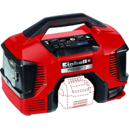 Einhell Τρόμπα Αυτοκινήτου Pressito 160PSI Επαναφορτιζόμενη 220V (Χωρίς Μπαταρία)