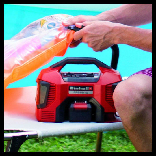 Einhell Τρόμπα Αυτοκινήτου Pressito 160PSI Επαναφορτιζόμενη 220V (Χωρίς Μπαταρία)