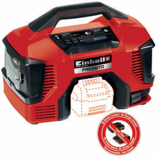 Einhell Τρόμπα Αυτοκινήτου Pressito 160PSI Επαναφορτιζόμενη 220V (Χωρίς Μπαταρία)