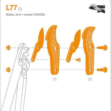 Fiskars Pro 1026290 Λεπίδες Ψαλιδιού Κλαδέματος 3τμχ