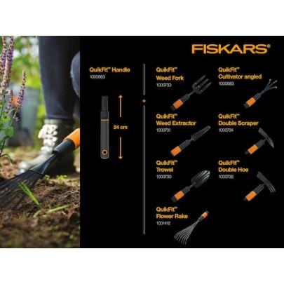 Fiskars Καλλιεργητής Χειρός με Κοντάρι 30.5cm