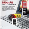 Sandisk Ultra Fit 128GB USB 3.1 Stick Μαύρο