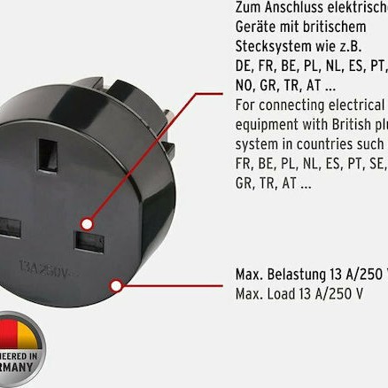 Brennenstuhl Αντάπτορας Πρίζας από Αγγλίας σε Ελλάδας