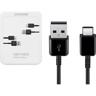 Samsung USB 2.0 Cable USB-C male - USB-A Μαύρο 1.5m (EP-DG930IBEGWW)