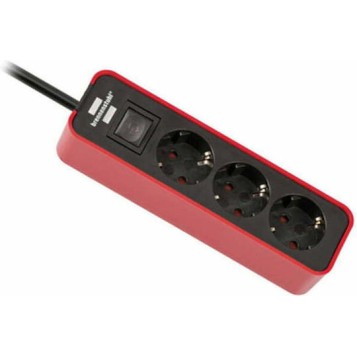 Brennenstuhl Ecolor Πολύπριζο 3 Θέσεων με Διακόπτη και Καλώδιο 1.5m Κόκκινο