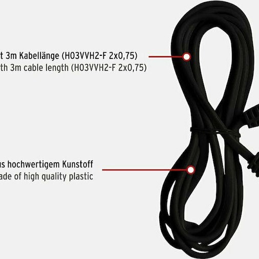 Brennenstuhl BCR2030 Μπαλαντέζα Προέκταση Καλωδίου με Μήκος 3m Διατομή 2 x 0.75mm²