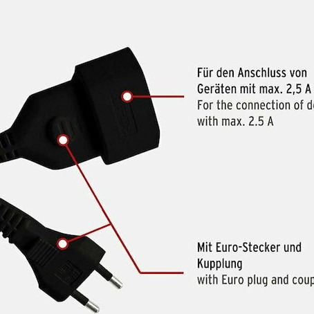 Brennenstuhl BCR2040 Μπαλαντέζα Προέκταση Καλωδίου με Μήκος 5m Διατομή 2 x 0.75mm²