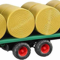 Bruder Bale Transport Trailer with 8 Round Bales για 3+ Ετών