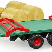 Bruder Bale Transport Trailer with 8 Round Bales για 3+ Ετών