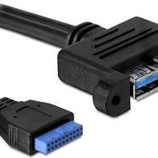 DeLock USB 3.0 pinheader female - 2x USB-A 3.0 female