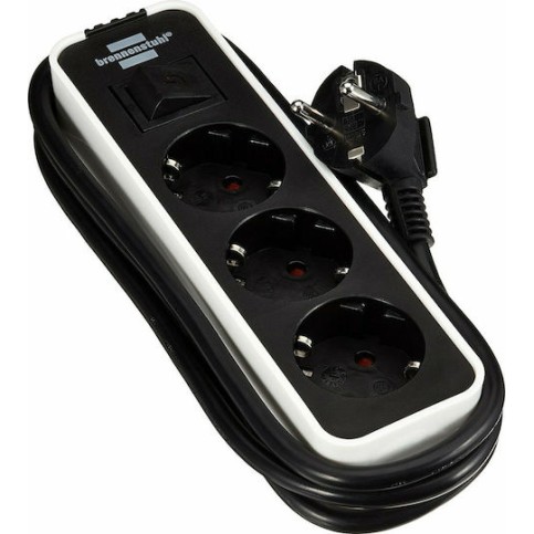 Brennenstuhl Πολύπριζο 3 Θέσεων με Διακόπτη και Καλώδιο 1.5m