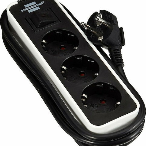 Brennenstuhl Πολύπριζο 3 Θέσεων με Διακόπτη και Καλώδιο 1.5m