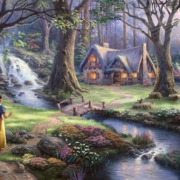 Puzzle Thomas Kinkade Disney Χιονάτη 2D 1000 Κομμάτια