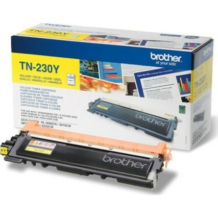 Brother TN-230Y Γνήσιο Toner Laser Εκτυπωτή Κίτρινο 1400 Σελίδων (TN-230Y)