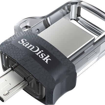 Sandisk Ultra Dual 128GB USB 3.0 Stick με σύνδεση USB-A & micro USB-B Γκρι