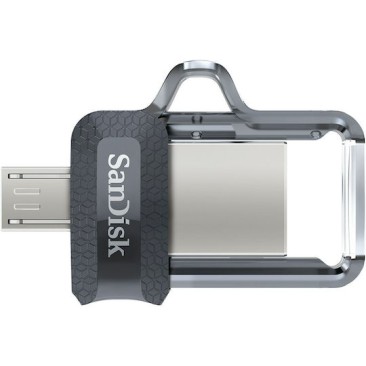 Sandisk Ultra Dual 128GB USB 3.0 Stick με σύνδεση USB-A & micro USB-B Γκρι