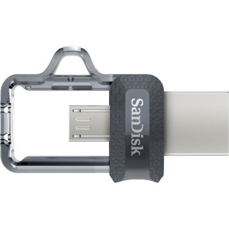 Sandisk Ultra Dual 128GB USB 3.0 Stick με σύνδεση USB-A & micro USB-B Γκρι