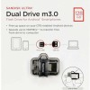 Sandisk Ultra Dual 128GB USB 3.0 Stick με σύνδεση USB-A & micro USB-B Γκρι