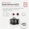 Sandisk Ultra Dual 128GB USB 3.0 Stick με σύνδεση USB-A & micro USB-B Γκρι