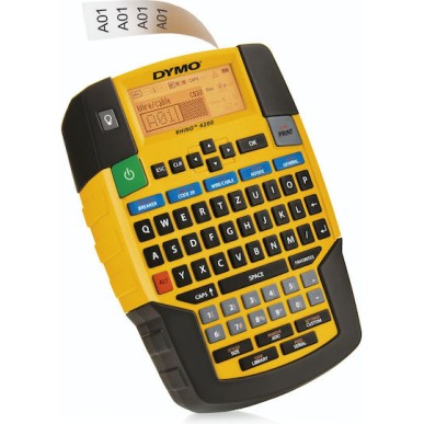 Dymo Rhino 4200 Kitcase Ηλεκτρονικός Ετικετογράφος Χειρός σε Κίτρινο Χρώμα