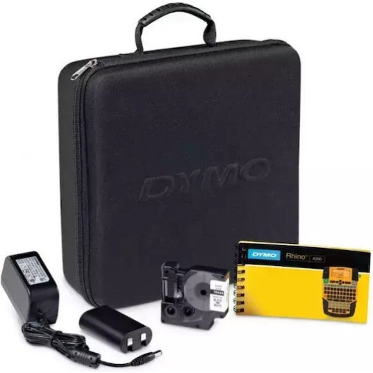 Dymo Rhino 4200 Kitcase Ηλεκτρονικός Ετικετογράφος Χειρός σε Κίτρινο Χρώμα
