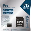 Verbatim Pro microSDXC 512GB Class 10 U3 V10 A2 UHS-I με αντάπτορα