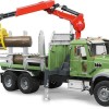 Bruder Φορτηγό Mack Granite Timber Truck with 3 Trunks για 3+ Ετών