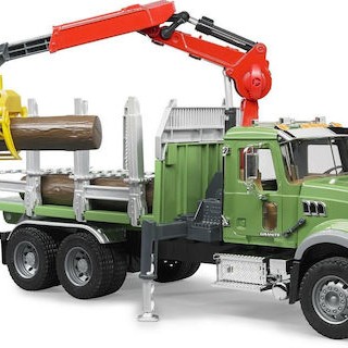 Bruder Φορτηγό Mack Granite Timber Truck with 3 Trunks για 3+ Ετών