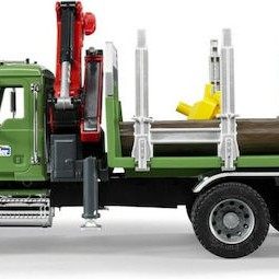 Bruder Φορτηγό Mack Granite Timber Truck with 3 Trunks για 3+ Ετών