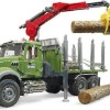 Bruder Φορτηγό Mack Granite Timber Truck with 3 Trunks για 3+ Ετών