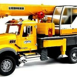 Bruder Γερανός Mack Granite Liebherr Crane Truck για 3+ Ετών