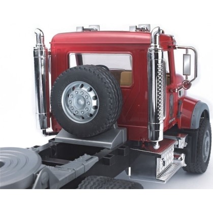 Bruder Φορτηγό Μack με Επικαθήμενη Καρότσα & JCB για 3+ Ετών