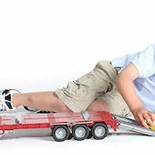 Bruder Φορτηγό Μack με Επικαθήμενη Καρότσα & JCB για 3+ Ετών