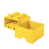 Lego Παιδικό Κουτί Αποθήκευσης από Πλαστικό 4 Knobs Κίτρινο 25x25x18cm