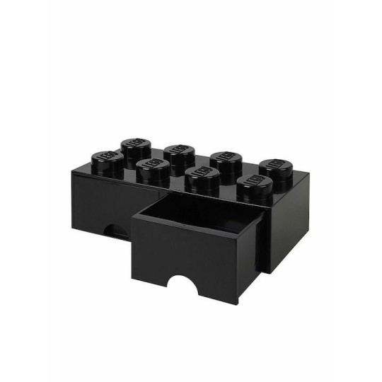 Lego Παιδικό Κουτί Αποθήκευσης από Πλαστικό 8 Knobs Μαύρο 50x25x17cm