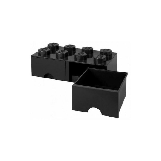 Lego Παιδικό Κουτί Αποθήκευσης από Πλαστικό 8 Knobs Μαύρο 50x25x17cm