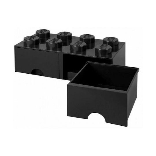 Lego Παιδικό Κουτί Αποθήκευσης από Πλαστικό 8 Knobs Μαύρο 50x25x17cm