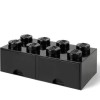 Lego Παιδικό Κουτί Αποθήκευσης από Πλαστικό 8 Knobs Μαύρο 50x25x17cm