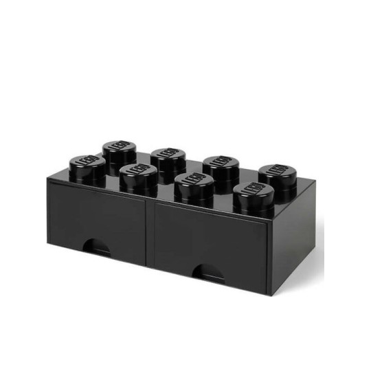 Lego Παιδικό Κουτί Αποθήκευσης από Πλαστικό 8 Knobs Μαύρο 50x25x17cm