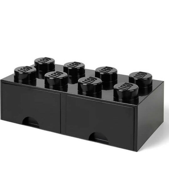 Lego Παιδικό Κουτί Αποθήκευσης από Πλαστικό 8 Knobs Μαύρο 50x25x17cm