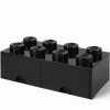 Lego Παιδικό Κουτί Αποθήκευσης από Πλαστικό 8 Knobs Μαύρο 50x25x17cm