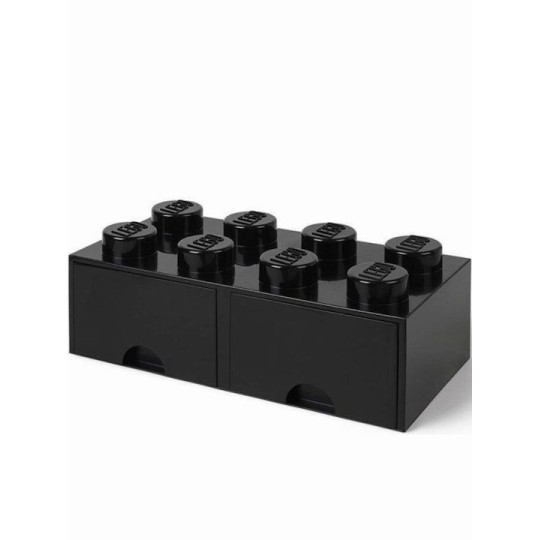 Lego Παιδικό Κουτί Αποθήκευσης από Πλαστικό 8 Knobs Μαύρο 50x25x17cm