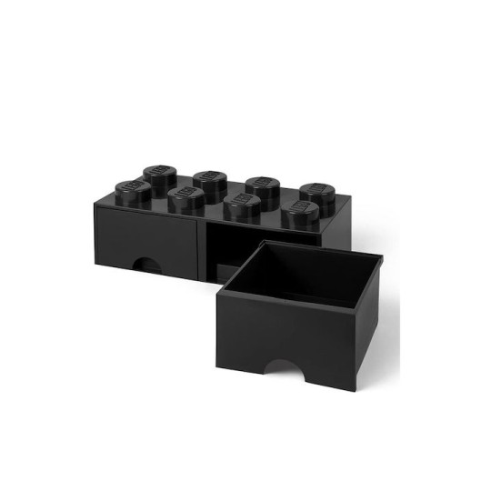 Lego Παιδικό Κουτί Αποθήκευσης από Πλαστικό 8 Knobs Μαύρο 50x25x17cm