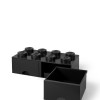 Lego Παιδικό Κουτί Αποθήκευσης από Πλαστικό 8 Knobs Μαύρο 50x25x17cm
