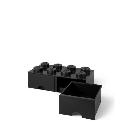 Lego Παιδικό Κουτί Αποθήκευσης από Πλαστικό 8 Knobs Μαύρο 50x25x17cm