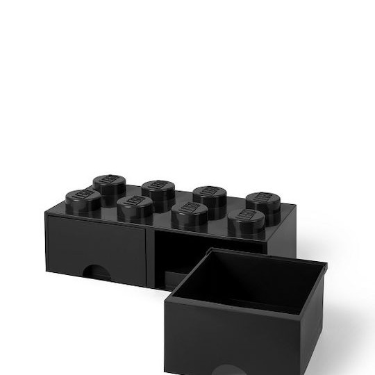 Lego Παιδικό Κουτί Αποθήκευσης από Πλαστικό 8 Knobs Μαύρο 50x25x17cm